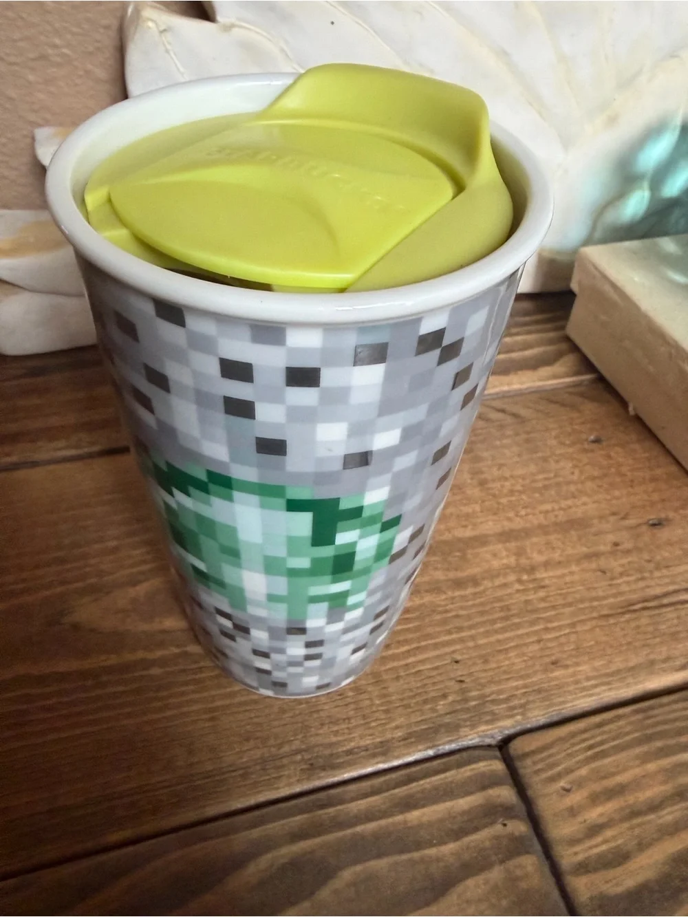 Starbucks 2012 Rodarte Pixel Ceramic Coffee Tumbler